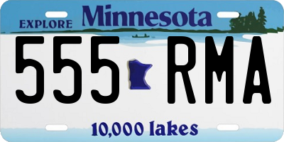 MN license plate 555RMA