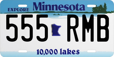 MN license plate 555RMB
