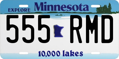 MN license plate 555RMD