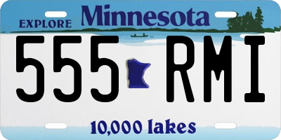 MN license plate 555RMI