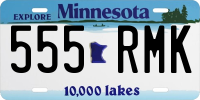 MN license plate 555RMK