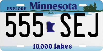 MN license plate 555SEJ