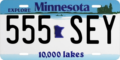 MN license plate 555SEY