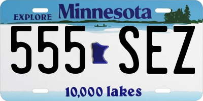 MN license plate 555SEZ