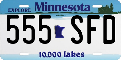 MN license plate 555SFD
