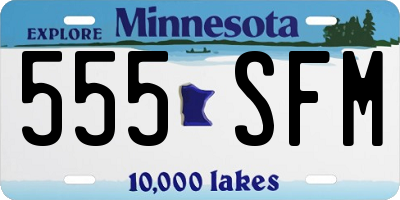 MN license plate 555SFM