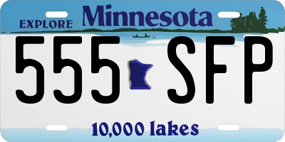 MN license plate 555SFP