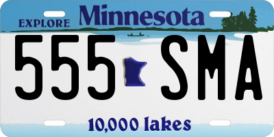 MN license plate 555SMA