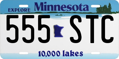 MN license plate 555STC