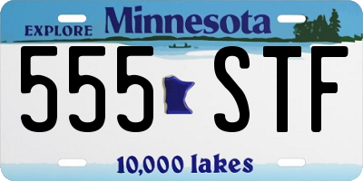 MN license plate 555STF
