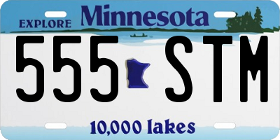 MN license plate 555STM
