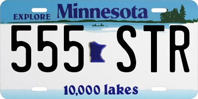 MN license plate 555STR