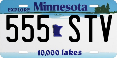 MN license plate 555STV
