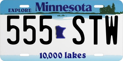 MN license plate 555STW