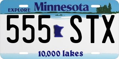 MN license plate 555STX