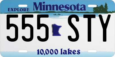 MN license plate 555STY
