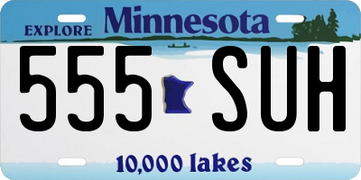 MN license plate 555SUH