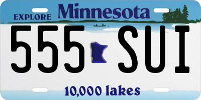 MN license plate 555SUI