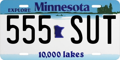 MN license plate 555SUT