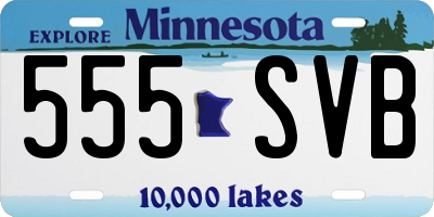 MN license plate 555SVB