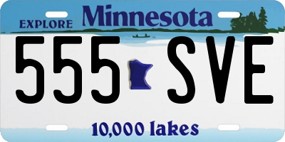 MN license plate 555SVE