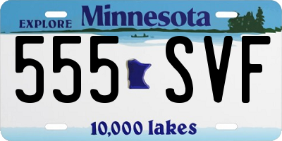 MN license plate 555SVF