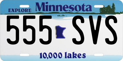 MN license plate 555SVS