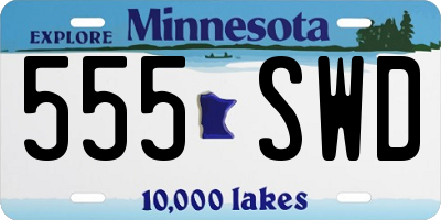 MN license plate 555SWD