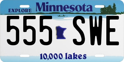 MN license plate 555SWE