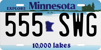 MN license plate 555SWG