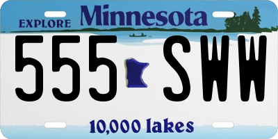 MN license plate 555SWW