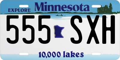 MN license plate 555SXH