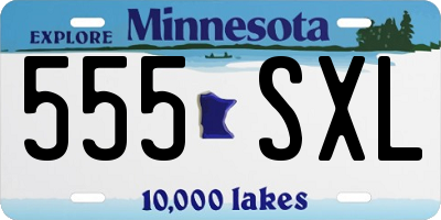 MN license plate 555SXL
