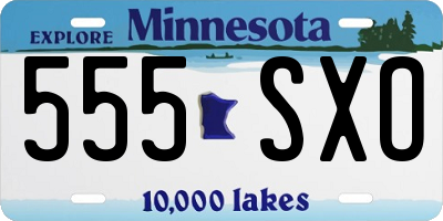 MN license plate 555SXO