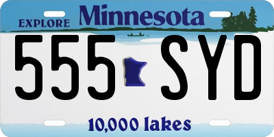 MN license plate 555SYD