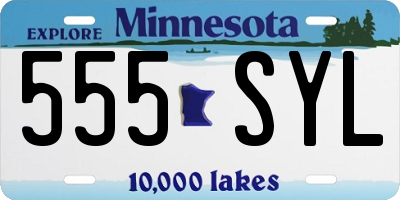 MN license plate 555SYL