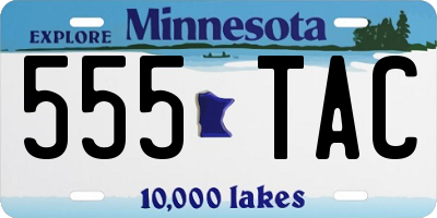 MN license plate 555TAC