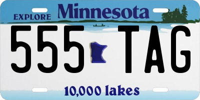 MN license plate 555TAG