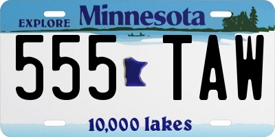 MN license plate 555TAW