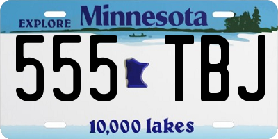 MN license plate 555TBJ