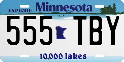 MN license plate 555TBY