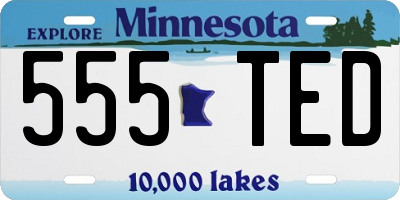 MN license plate 555TED