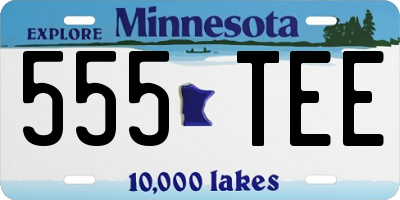 MN license plate 555TEE