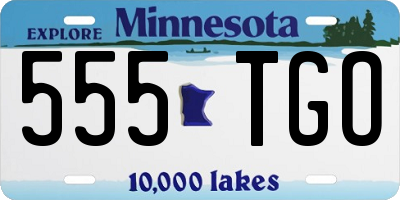 MN license plate 555TGO