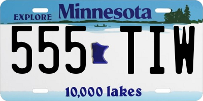 MN license plate 555TIW
