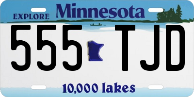 MN license plate 555TJD