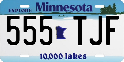 MN license plate 555TJF
