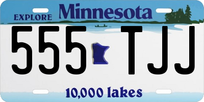 MN license plate 555TJJ