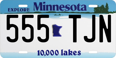 MN license plate 555TJN