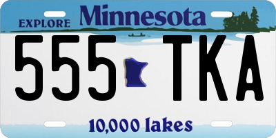 MN license plate 555TKA